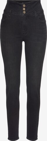 LASCANA Skinny Jeans in Zwart: voorkant