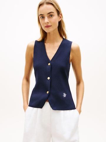 TOMMY HILFIGER Strickweste in Blau: Vorderseite
