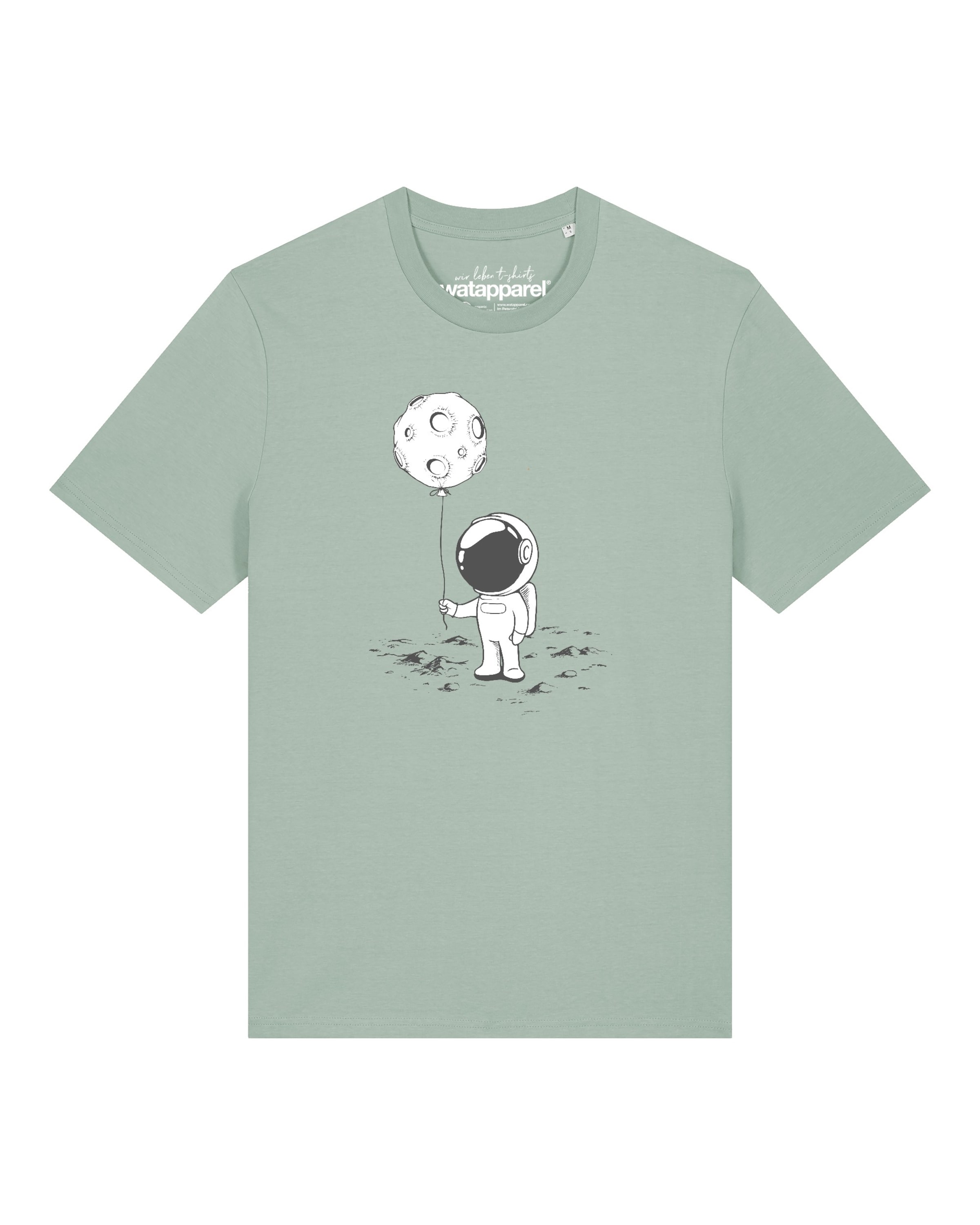 T-Shirt 'Kleiner Astronaut Mit Luftballon' Watapparel en vert : devant