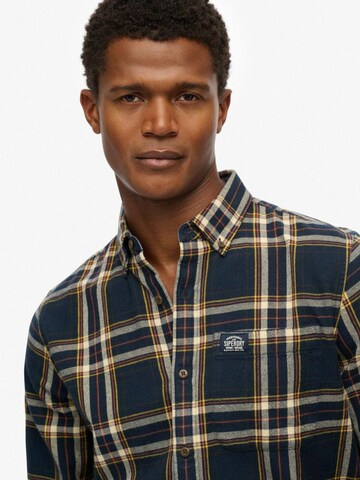 Superdry Regular fit Button Up Shirt in Blue