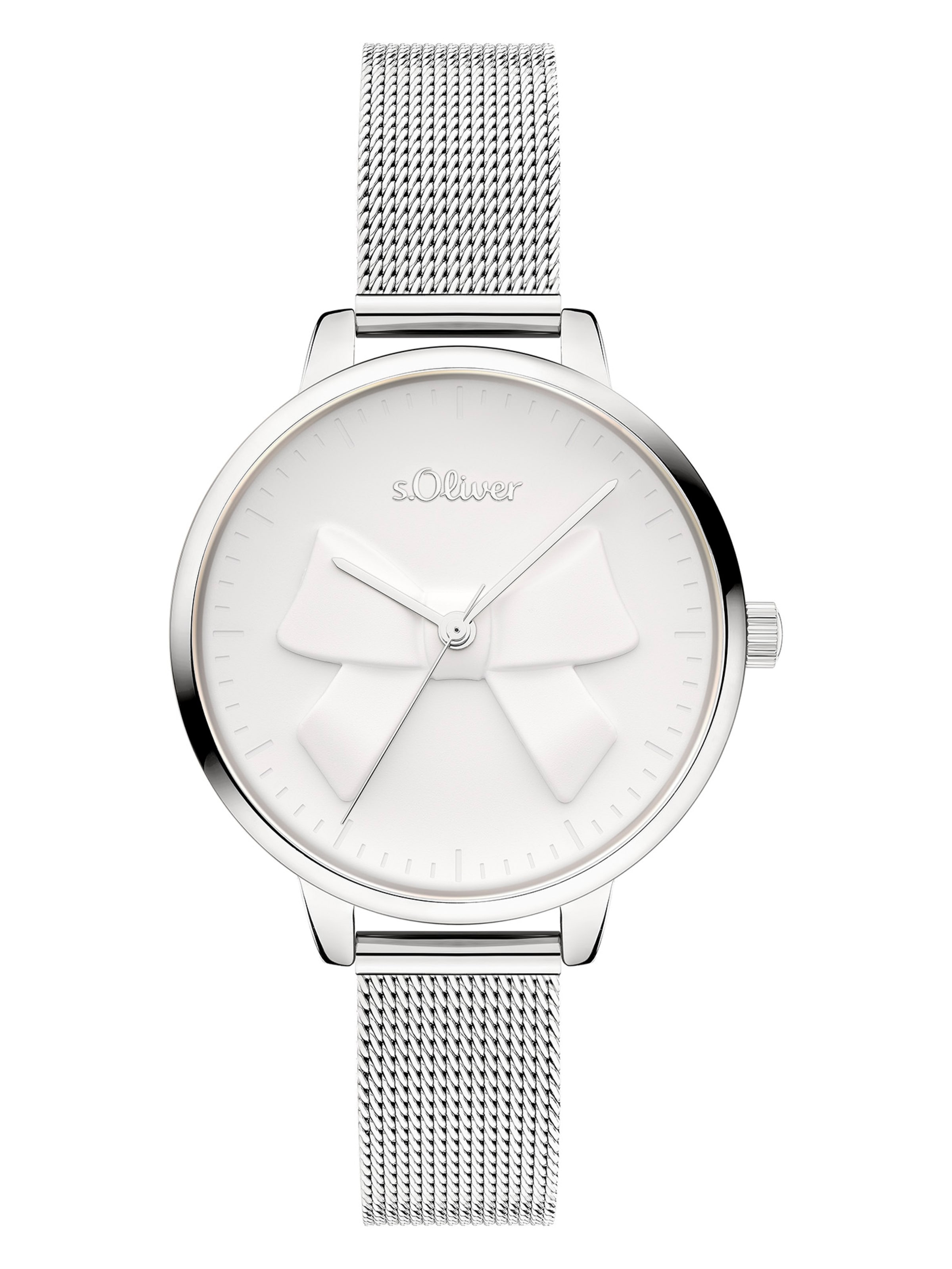 s.Oliver Analoguhr in Silber: Vorderseite