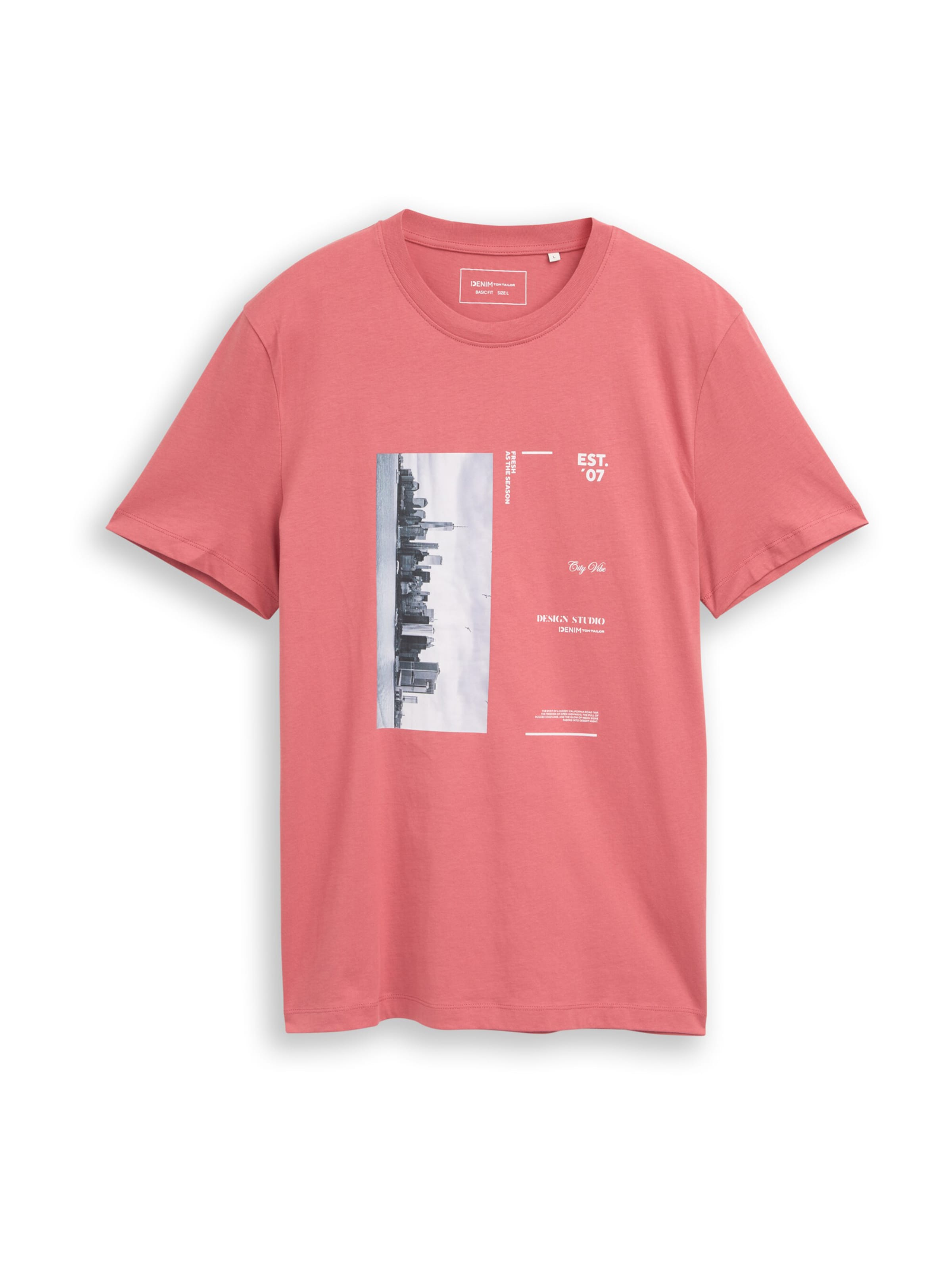 TOM TAILOR DENIM T-Shirt in Pink: Vorderseite