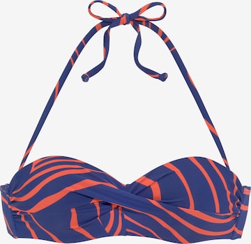 BUFFALOBandeau Bikini gornji dio 'Buffalo' - plava boja: prednji dio