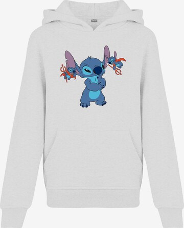 F4NT4STIC Sweatshirt 'Disney Lilo And Stitch Kleine Teufel' in Wit: voorkant