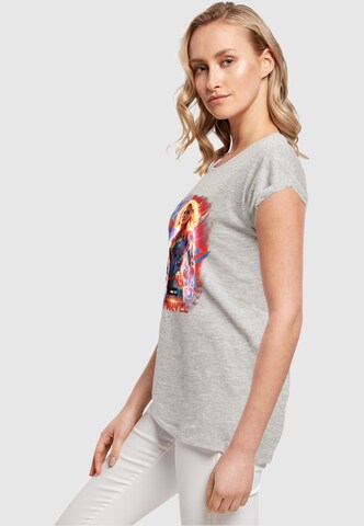 ABSOLUTE CULT T-Shirt 'Captain Marvel - Poster' in Grau