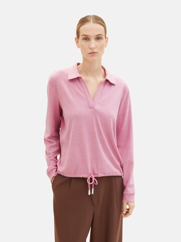 Sweat-shirt TOM TAILOR en rose : devant