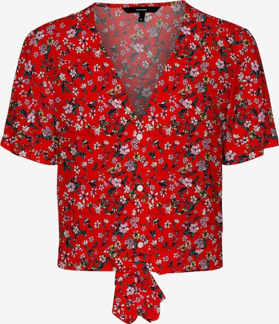 VERO MODA Blus 'Simply' i grön / ljuslila / eldröd / vit, Produktvy