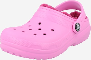 Pantoufle Crocs en rose : devant