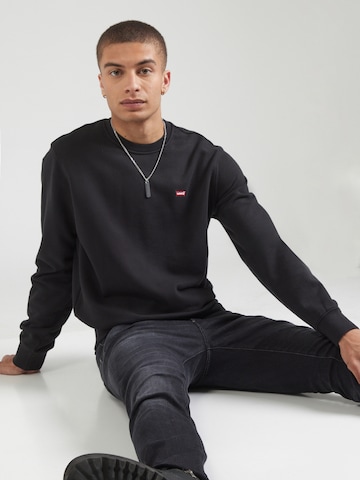 LEVI'S ® Regular fit Majica 'Original Housemark' | črna barva: sprednja stran