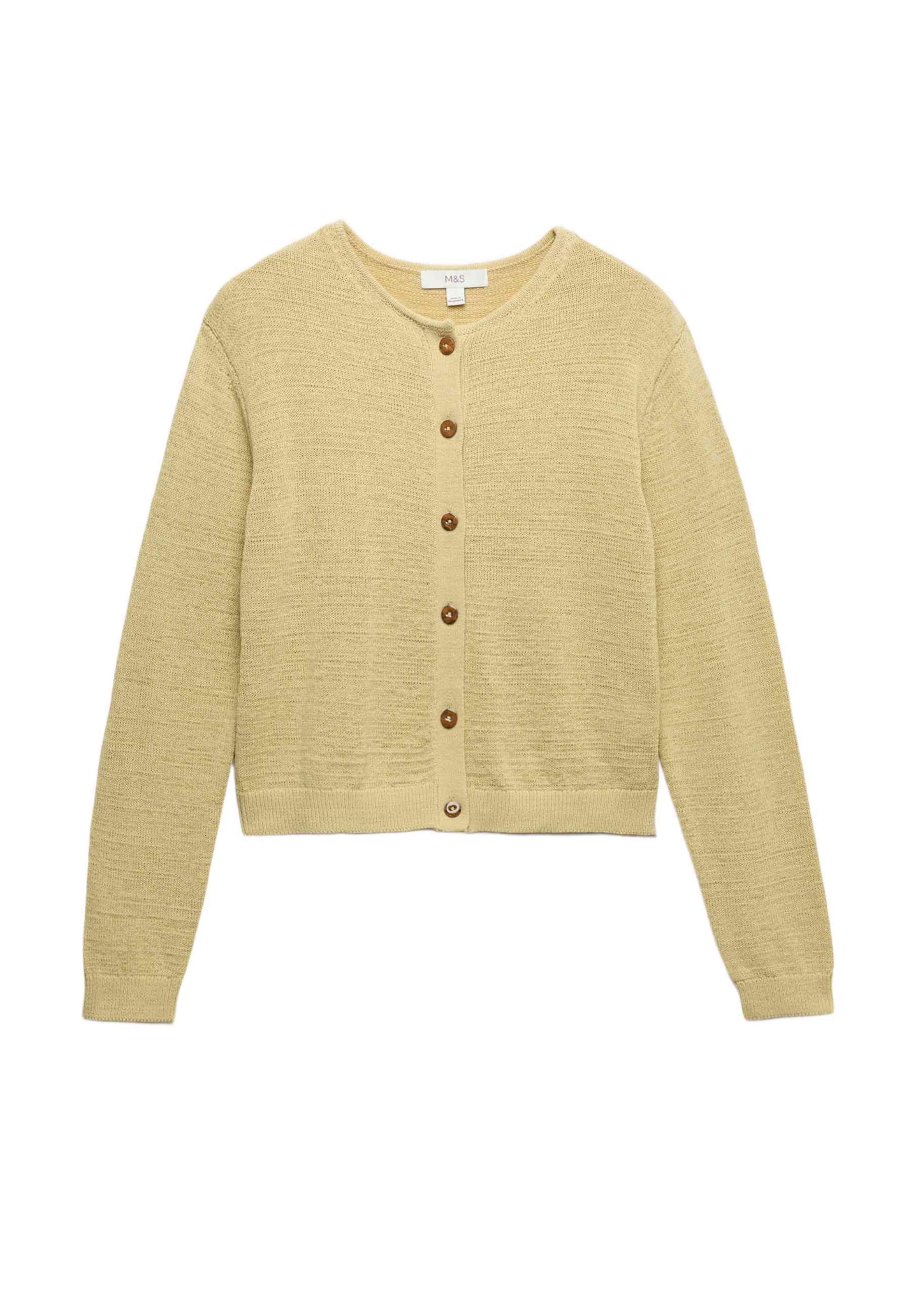 Marks & Spencer Strickjacke in Gelb: Vorderseite