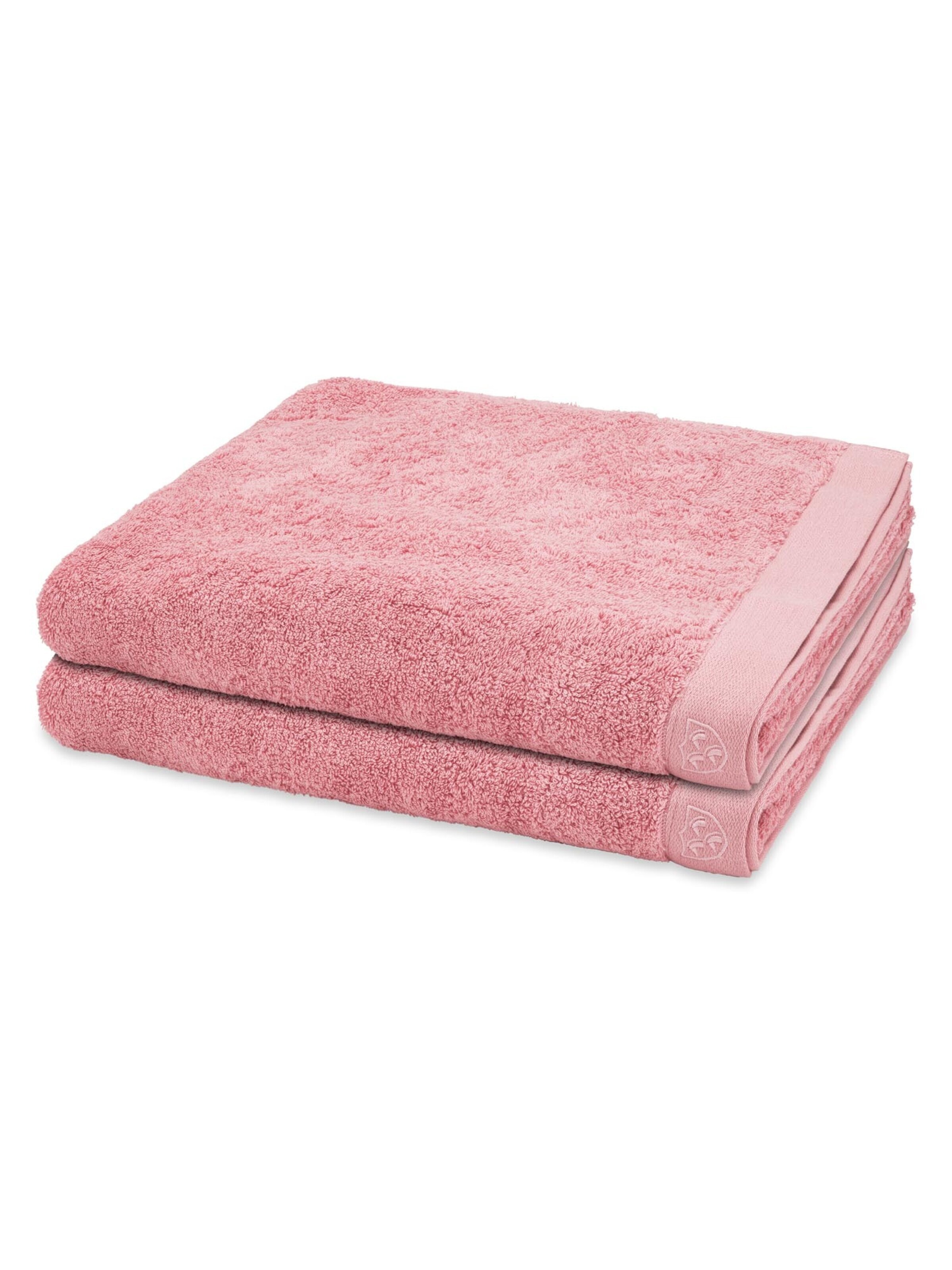 ROSS Handtuch 'Doubleface Stripes'‌‌‌‌‌‌‌‌ in Pink: Vorderseite