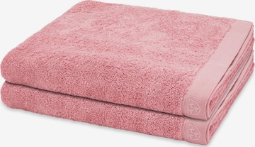 ROSS Handtuch 'Doubleface Stripes' in Pink: Vorderseite