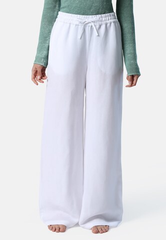 North Sails Loose fit Pants in White: front