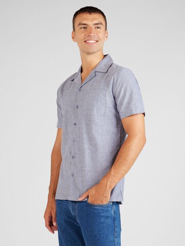 Coupe slim Chemise BURTON MENSWEAR LONDON en bleu : devant