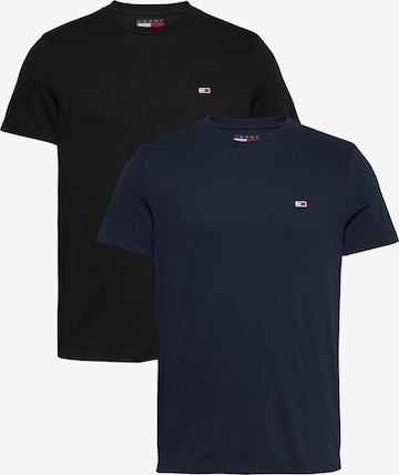 Tricou de la Tommy Jeans pe albastru: față