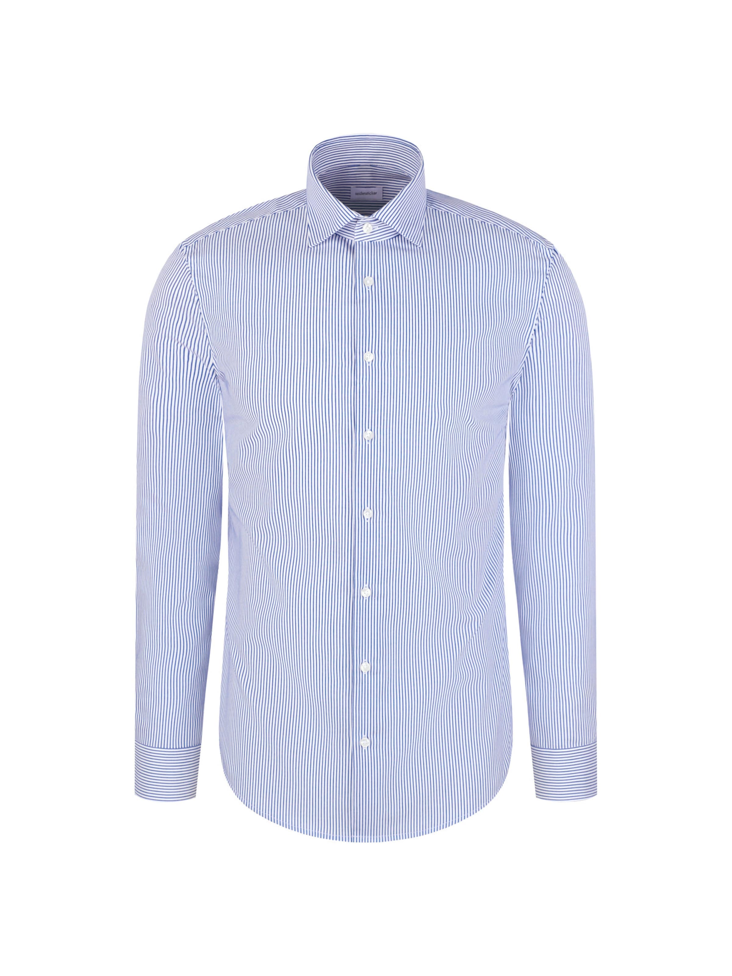 Coupe slim Chemise business SEIDENSTICKER en bleu : devant