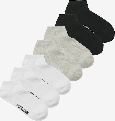 Kojinės 'JACDELAN' iš JACK & JONES, spalva – margai pilka / juoda / balta, Prekių apžvalga