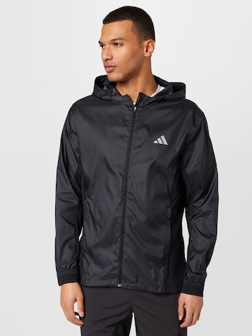 ADIDAS PERFORMANCE - Chaqueta deportiva 'Run Icons 3 Bar Logo' en negro: frente