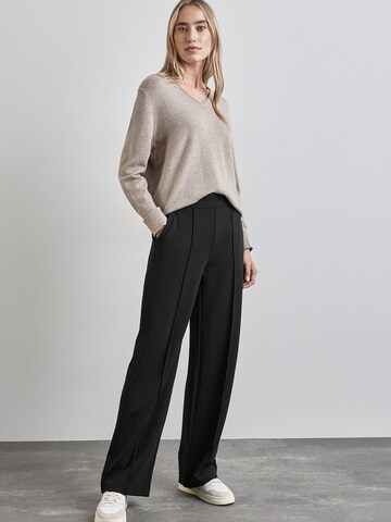 STREET ONE Loose fit Pleat-Front Pants in Black