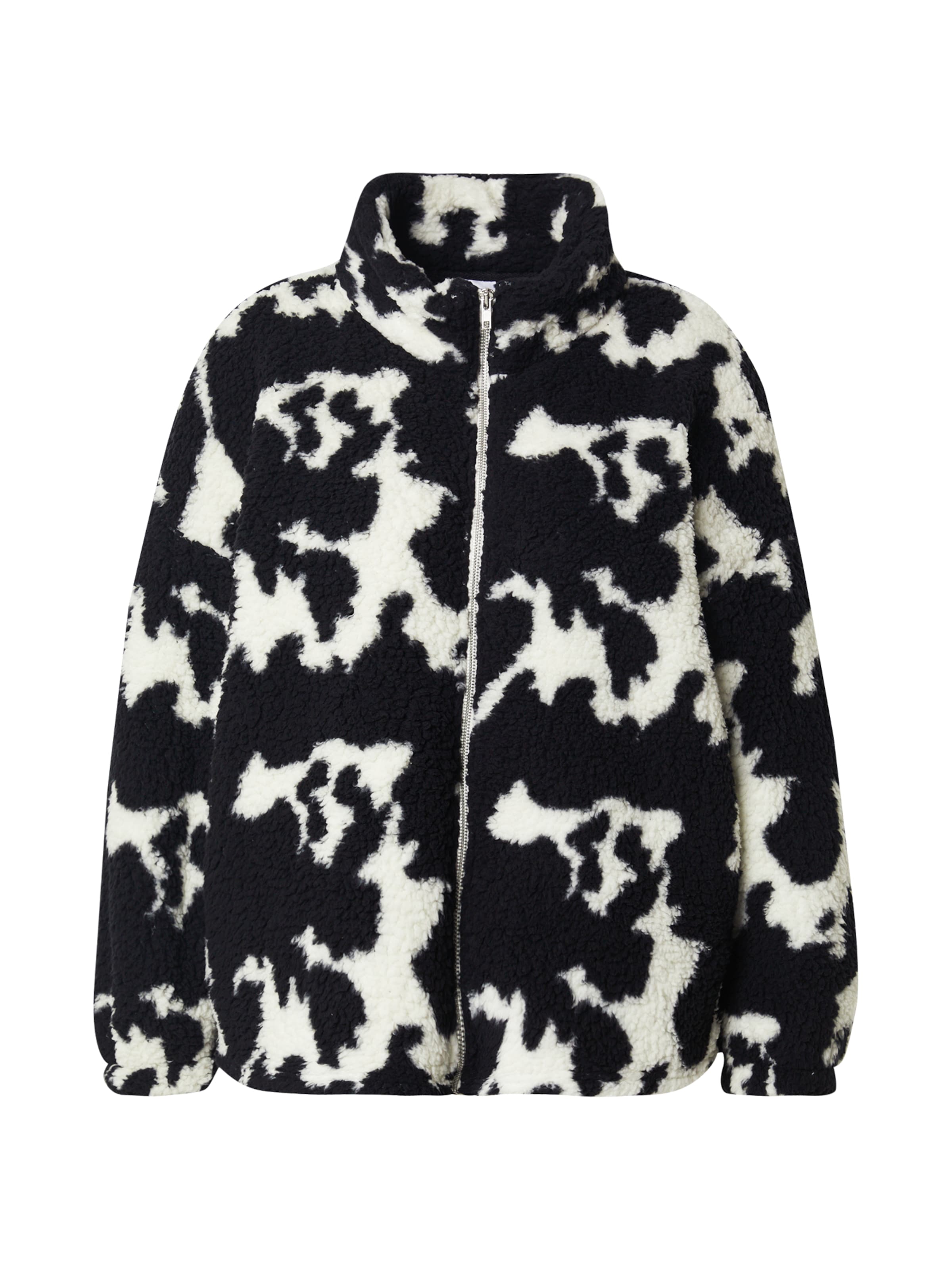 Noisy May Curve Fleece Jacket 'NMLUCA' in Black: front