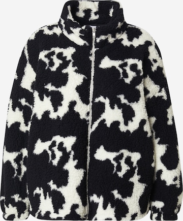 Noisy May Curve Fleecejacke 'NMLUCA' in Schwarz: Vorderseite