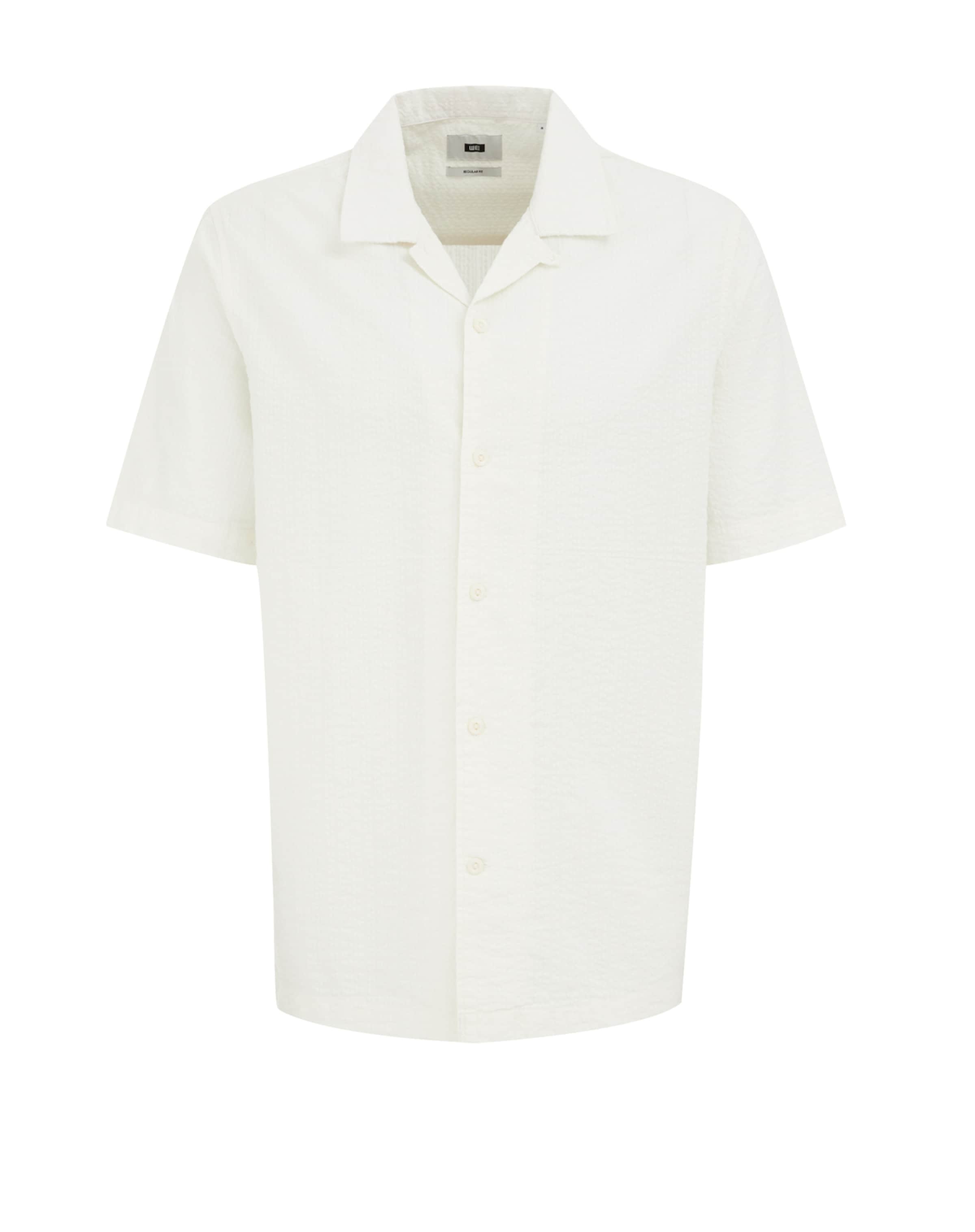 WE Fashion Regular fit Риза в бяло: отпред