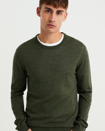 Pull-over WE Fashion en vert : devant