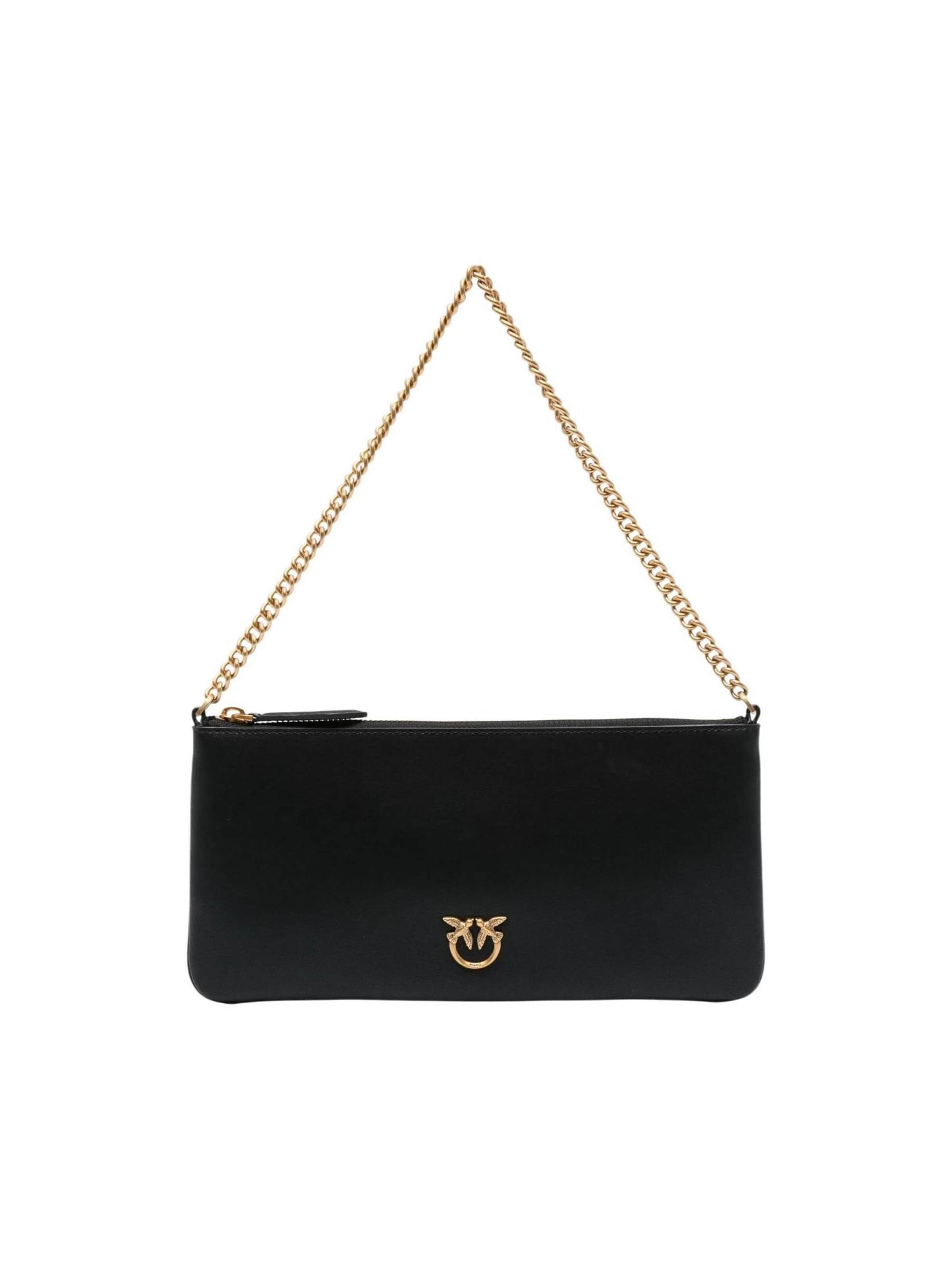 PINKO - Cartera 'NEW HORIZONTAL FLAT VITELLO SE 107669 A0F1' en negro: frente