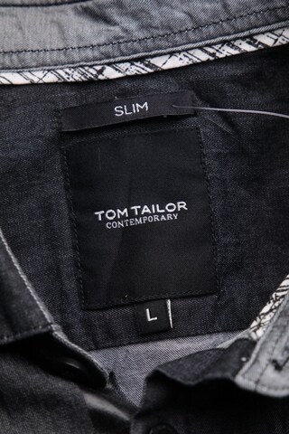 TOM TAILOR Button Up Shirt in L in Black