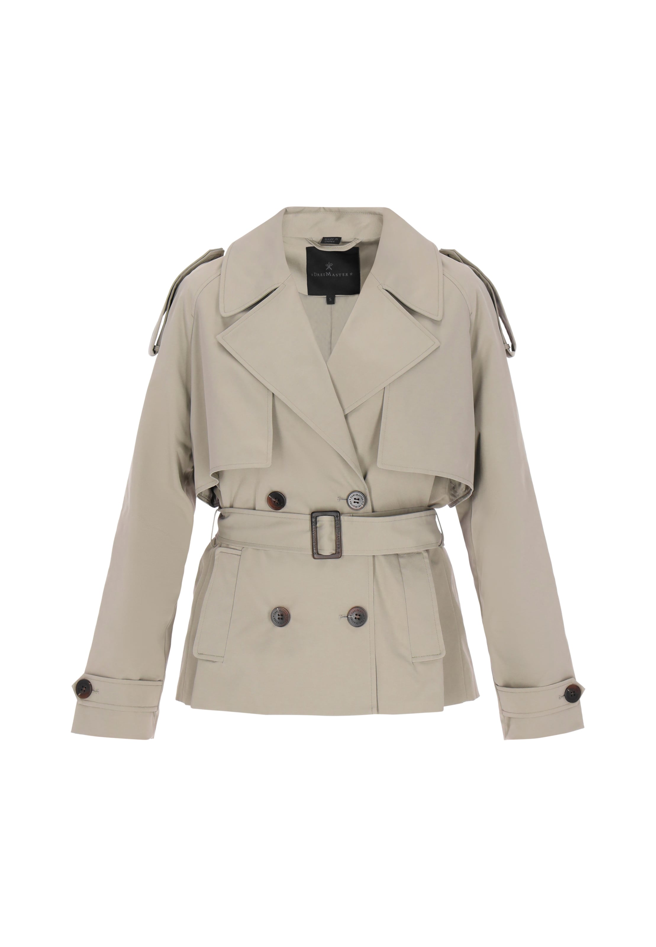 DreiMaster Klassik - Sobretudo meia-estação 'Classic' em bege: frente