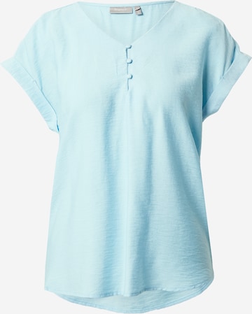 Fransa Blouse 'HOT' in Blauw: voorkant