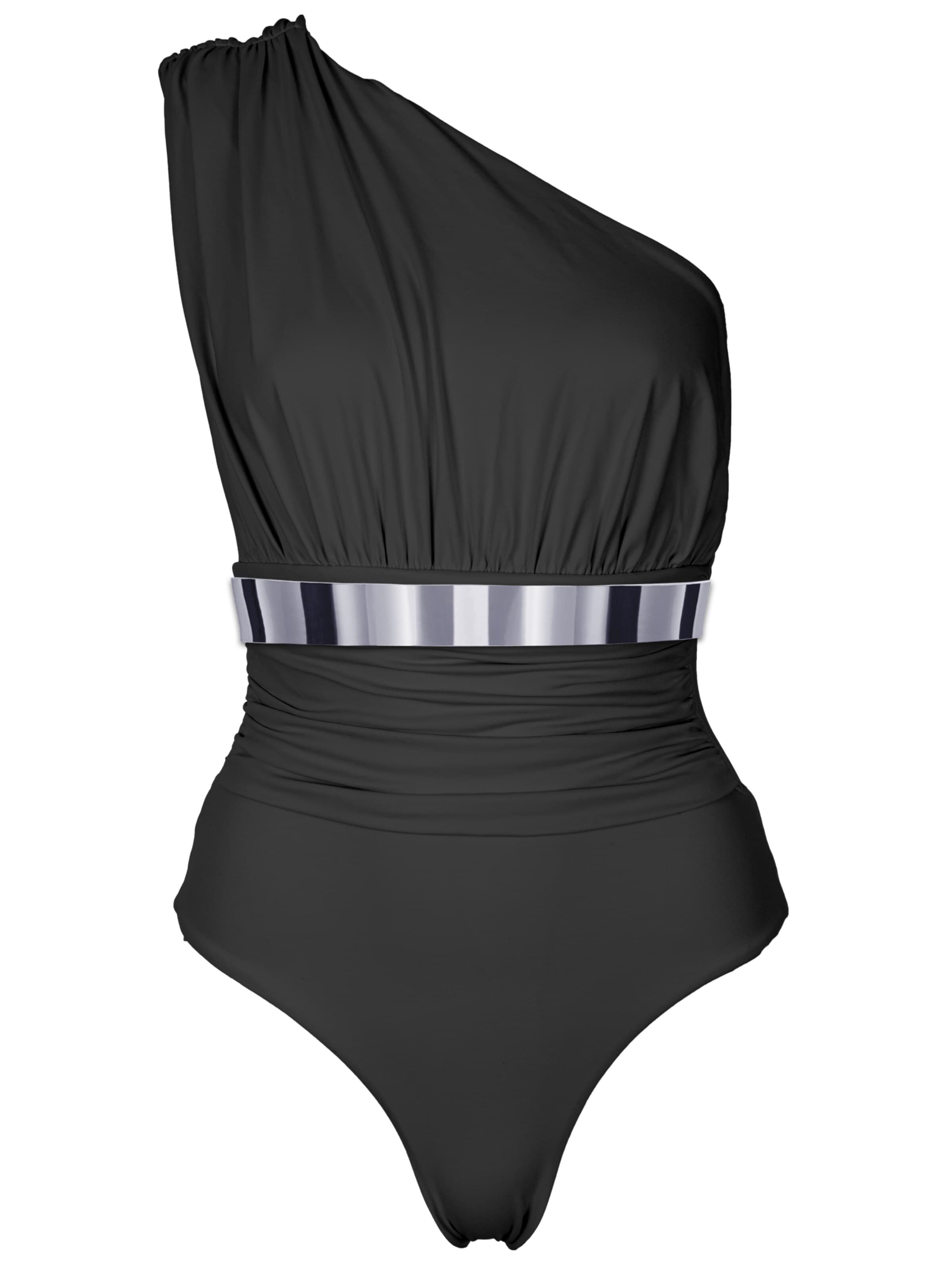 SEA ME SWIM Swimsuit 'MONACO Silver Edition' in Black: front