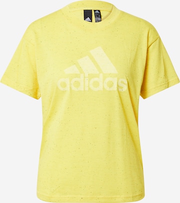 ADIDAS SPORTSWEAR - Camisa funcionais 'Future Icons Winners 3' em amarelo: frente