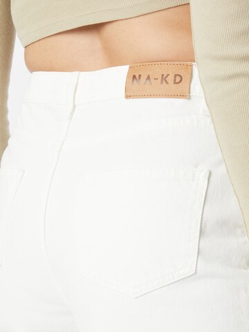 NA-KD Wide leg Jeans in Wit