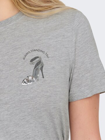 ONLY T-Shirt 'Kita' in Grau