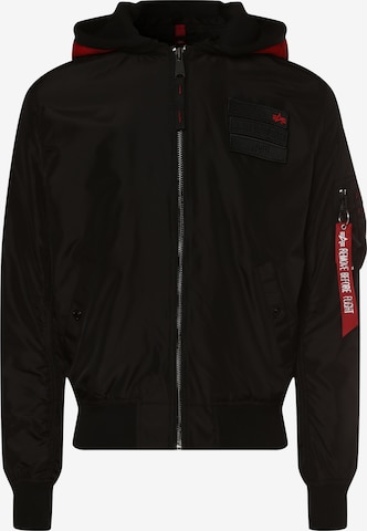 ALPHA INDUSTRIES Tussenjas in Zwart: voorkant