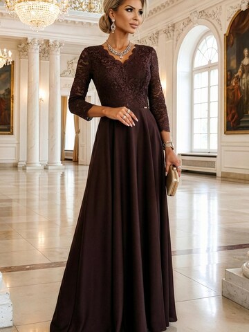 Numoco Abendkleid 'Maxikleid Amber'‌‌‌‌ in Braun