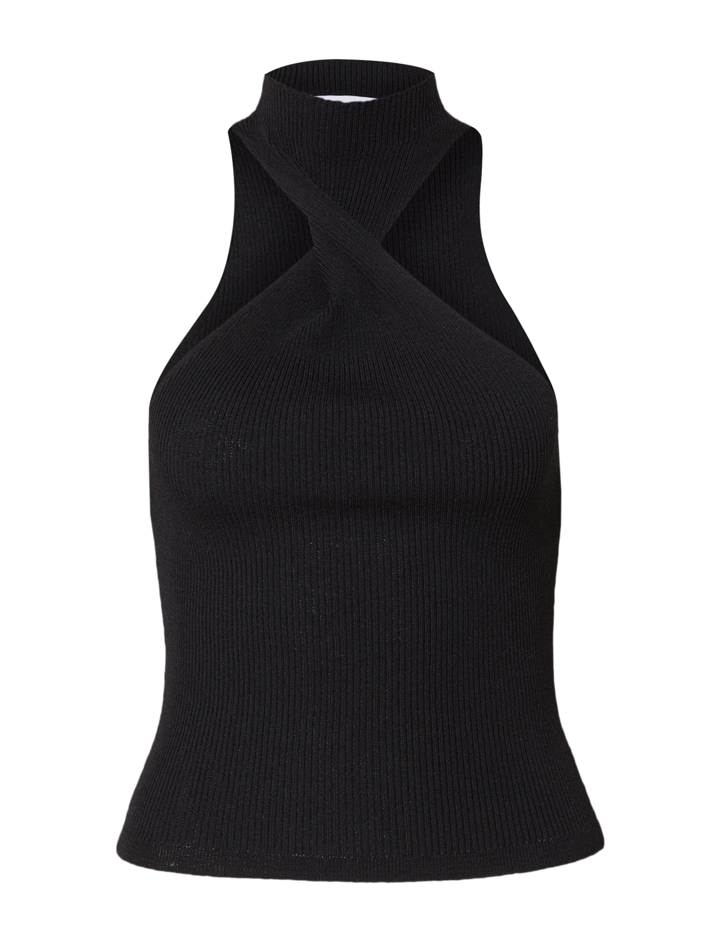 Warehouse Knitted top in Black: front