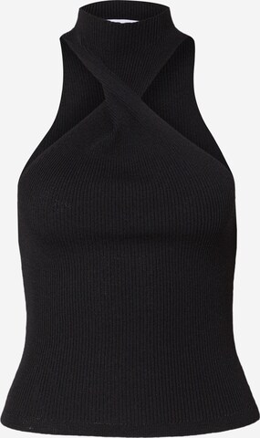 Warehouse Knitted Top in Black: front