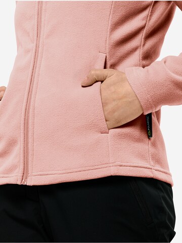 JACK WOLFSKIN Athletic fleece jacket 'TAUNUS' in Pink