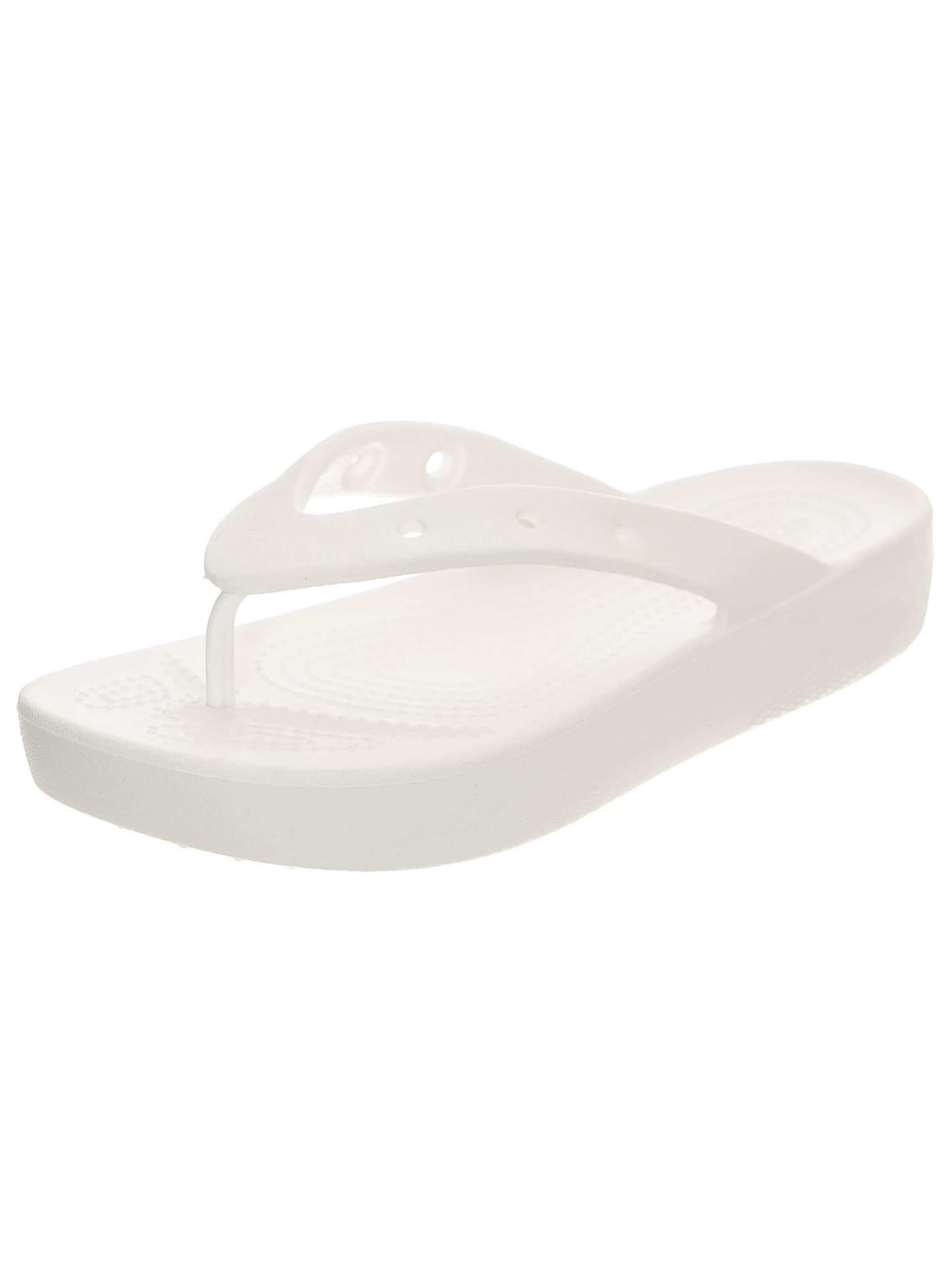 Infradito di Crocs in bianco: frontale