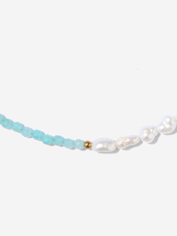 ØYRE Łańcuszek 'Aqua Bead and Keshi Pearl' w kolorze biały