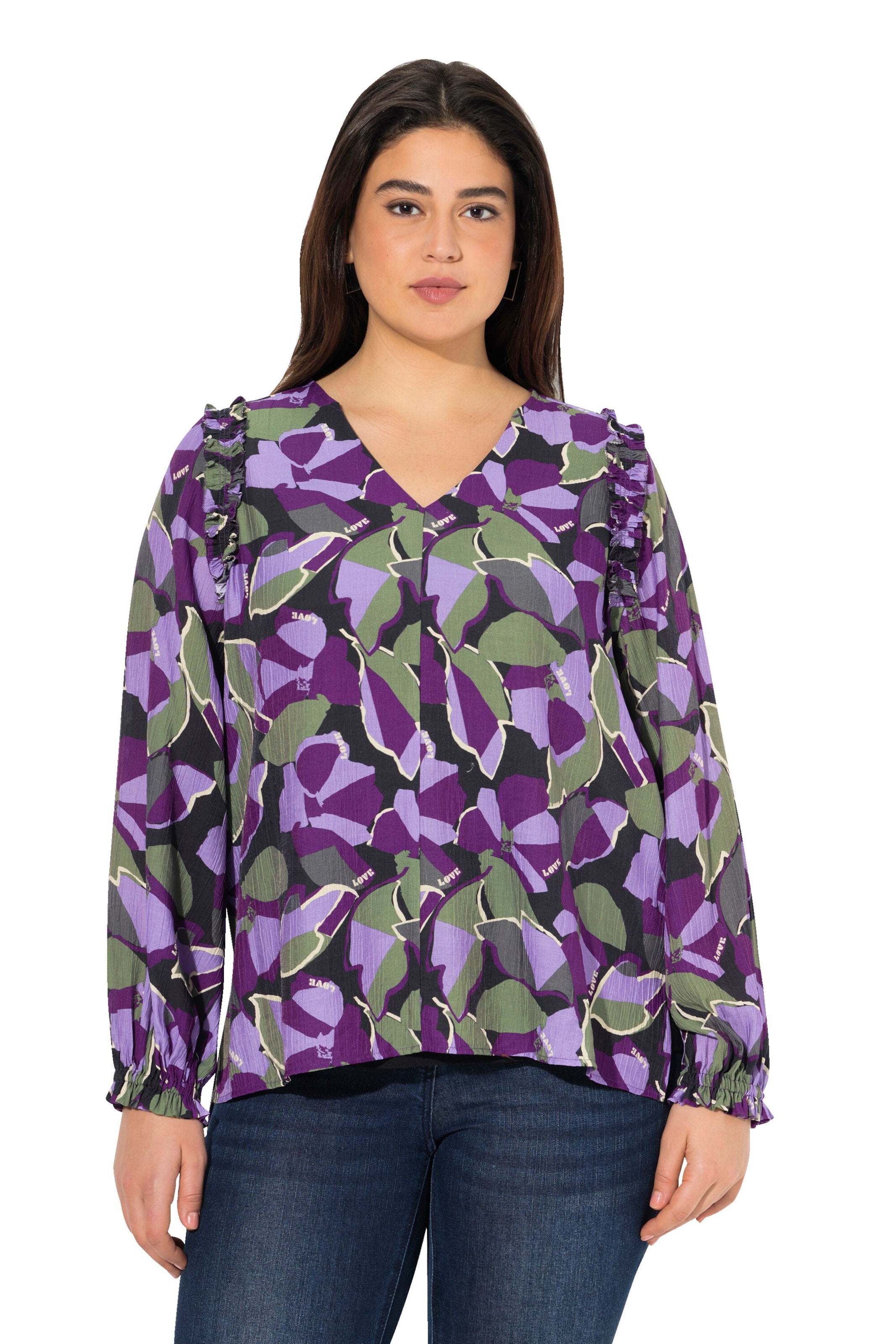 Ulla Popken Bluse in Lila: Vorderseite