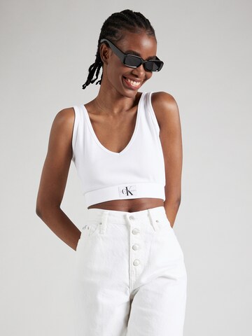 Calvin Klein Jeans Regular Top in White: front