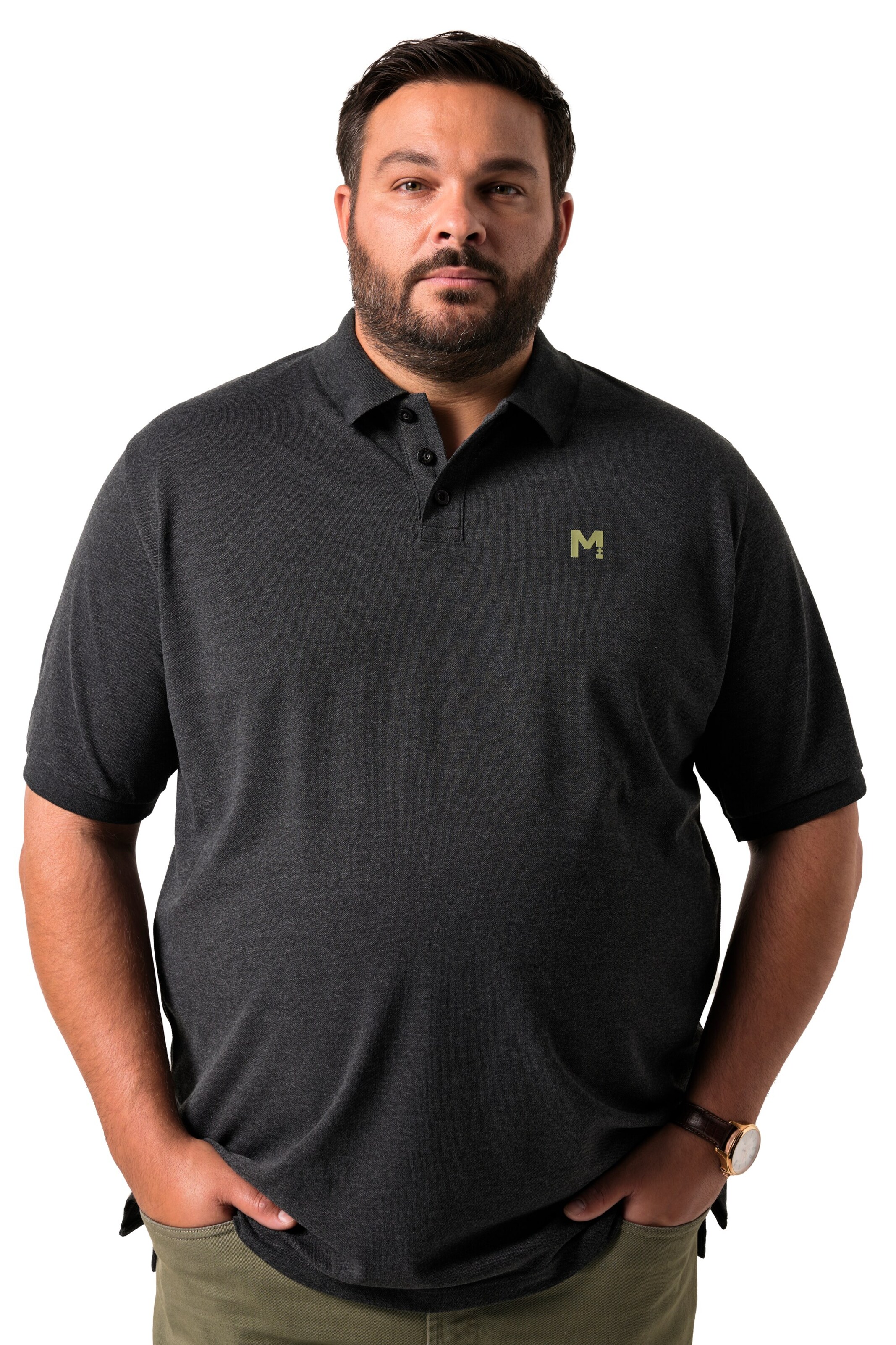 Men Plus Shirt in Mixed colors: front