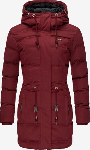 Ragwear Wintermantel 'Ashani Puffy' in Rot