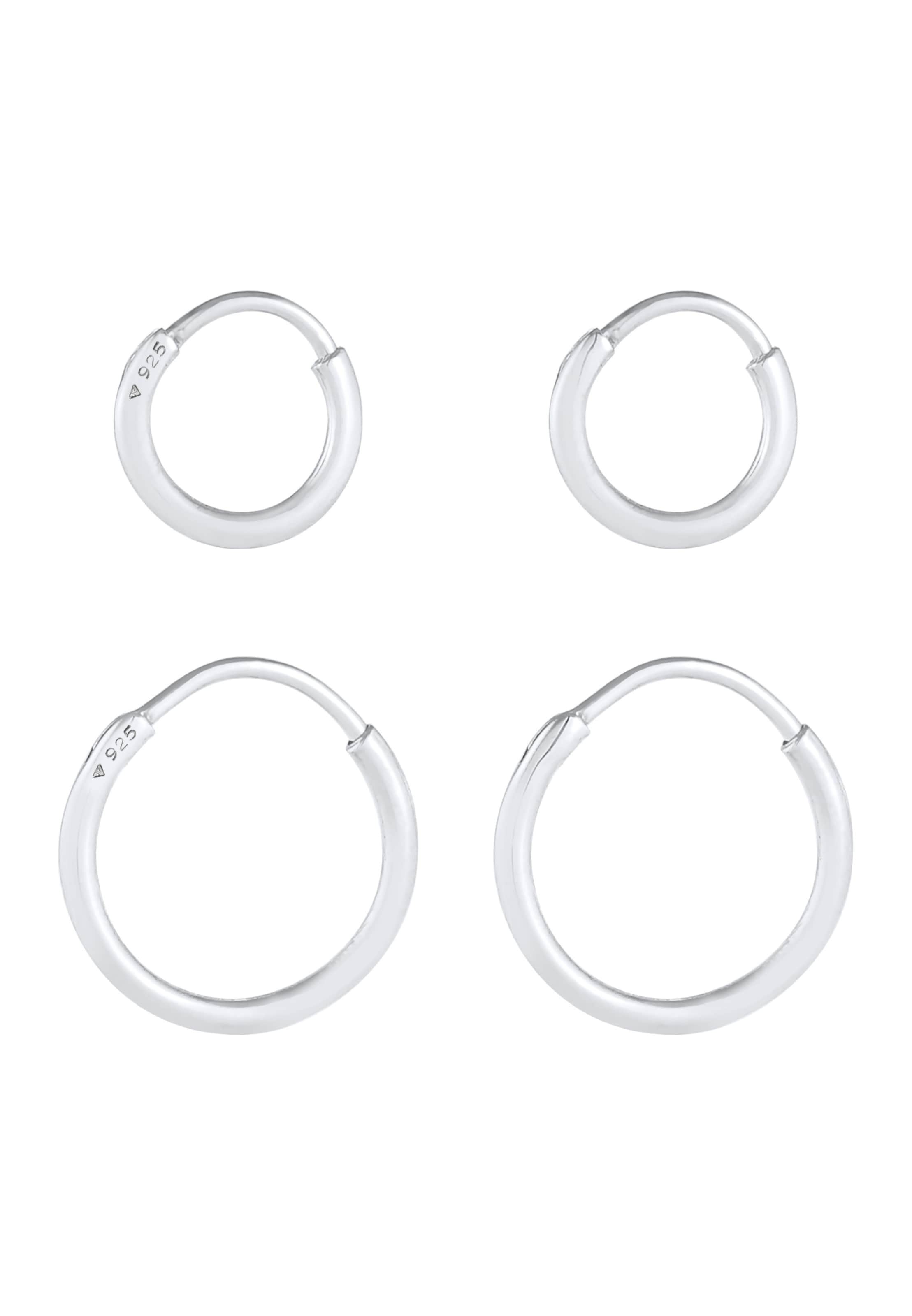 Boucles d'oreilles 'Creolen' KUZZOI en argent