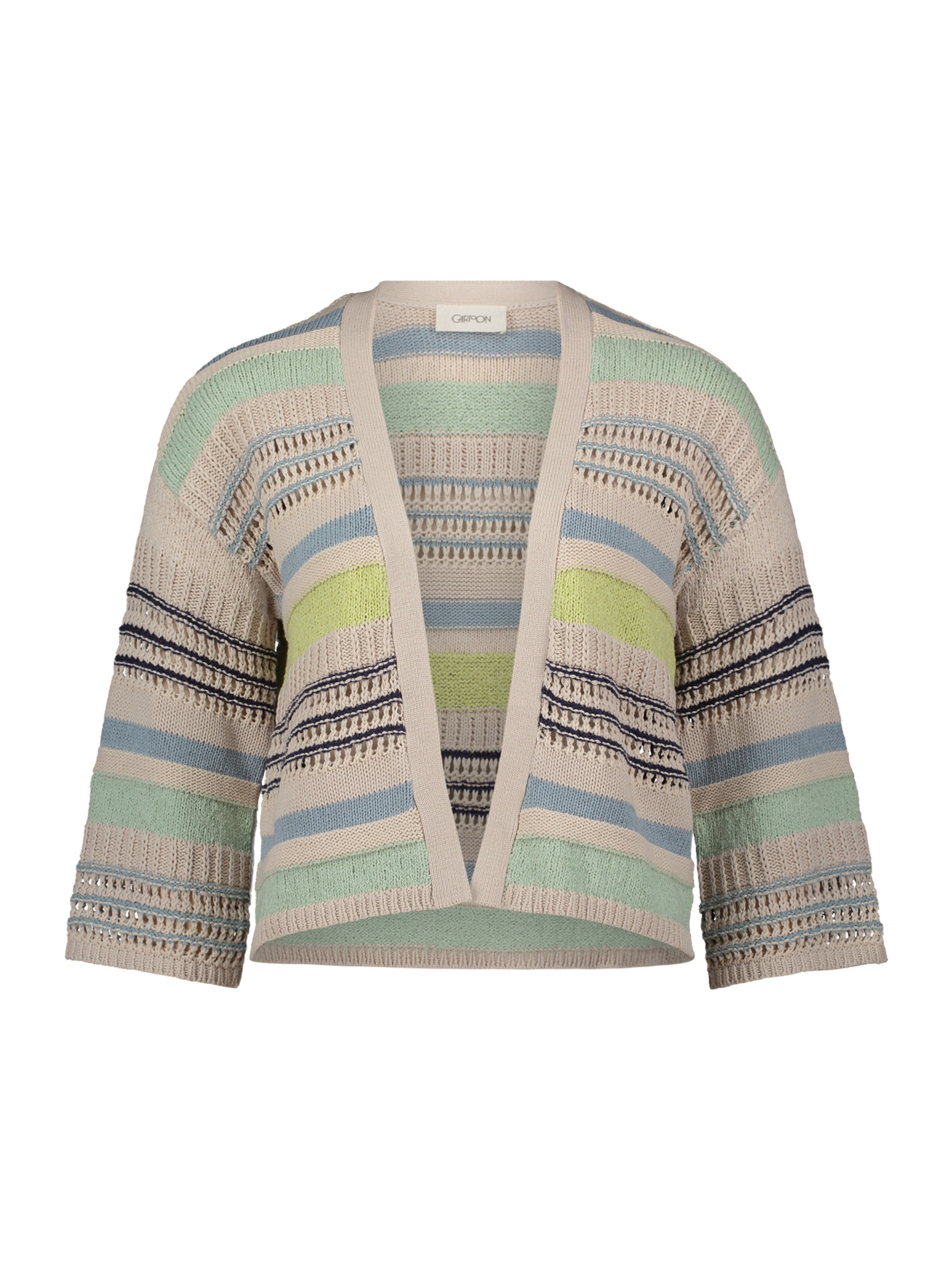Cartoon Strickjacke in Mischfarben: Vorderseite