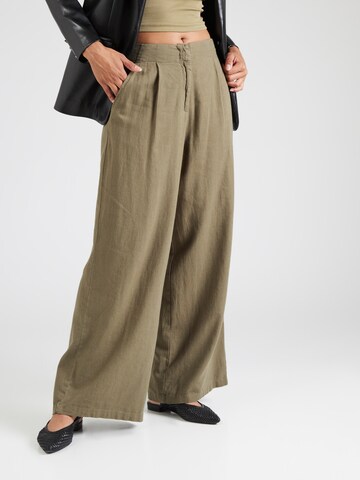 TOPSHOP Wide Leg Hose in Grün: predná strana