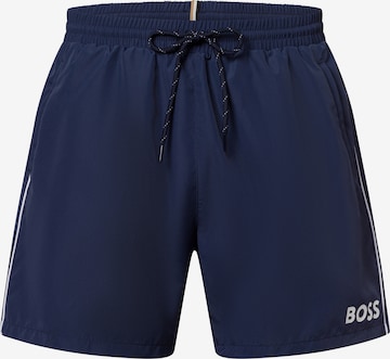 BOSS Board Shorts ' Starfish ' in Blue: front